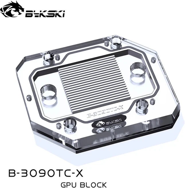 BYKSKI B-3090TC-X GPU용 워터 블록 모든 RTX 3090 시리즈 후면 / 범용 백플레이트 냉각 구리 라디에이터