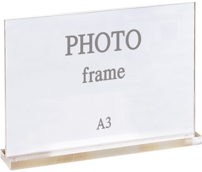 디모어 투명 아크릴 스탠드 POP광고 액자 메뉴판 안내판, 1개