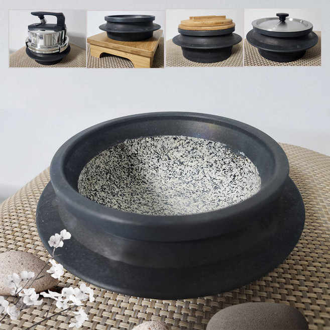 [세븐원] 1인용 곱돌 돌솥 솥밥 압력밥솥 IH 인덕션 가능 국내제작 가정용/업소용, 1개, 뚜껑+냄비, 18cm