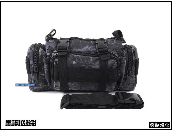 野戰搖滾 城市特警魔法戰術腰包, 黑蟒蛇迷彩, 1個