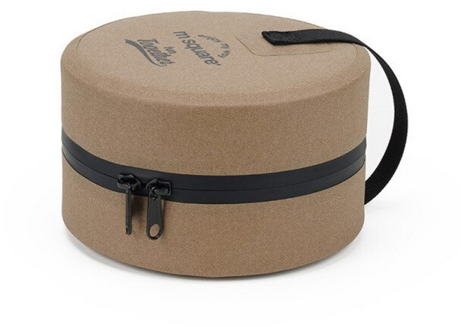 휴대용 조리 도구 실리콘 접는 주전자 휴대용 필드 오픈 파이어 커피 차 카세트 쿠커 야외 하이킹 배낭 냄비, 09 storage bag beige, 1개