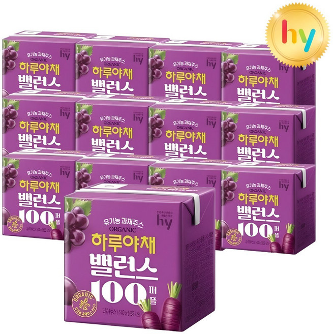 한국야쿠르트 하루야채 밸런스100 퍼플 140ml 12개