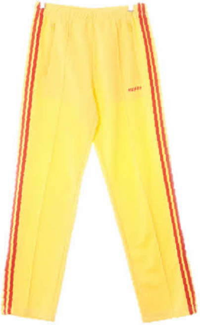 6606 널디 라이트옐로우 레드라인절개트레이닝트랙팬츠 [S]