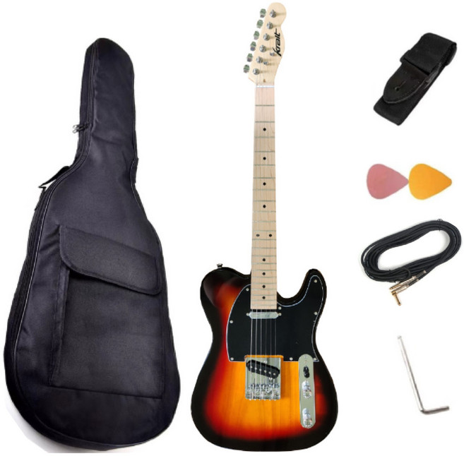 입문용 일렉기타 텔레캐스터 40인치 전자기타 초보자 중급자, 텔레캐스터 투톤썬버스트, 1개
