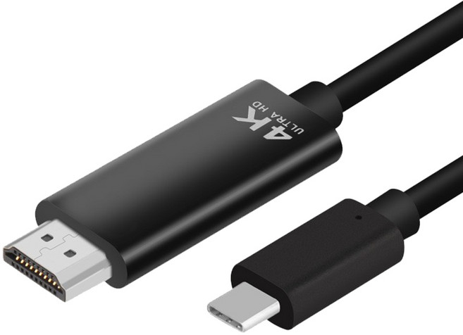 4K USB C타입 to HDMI 3M MHL케이블 핸드폰 휴대폰 스마트 TV연결 유선 미러링, 단품, 1개