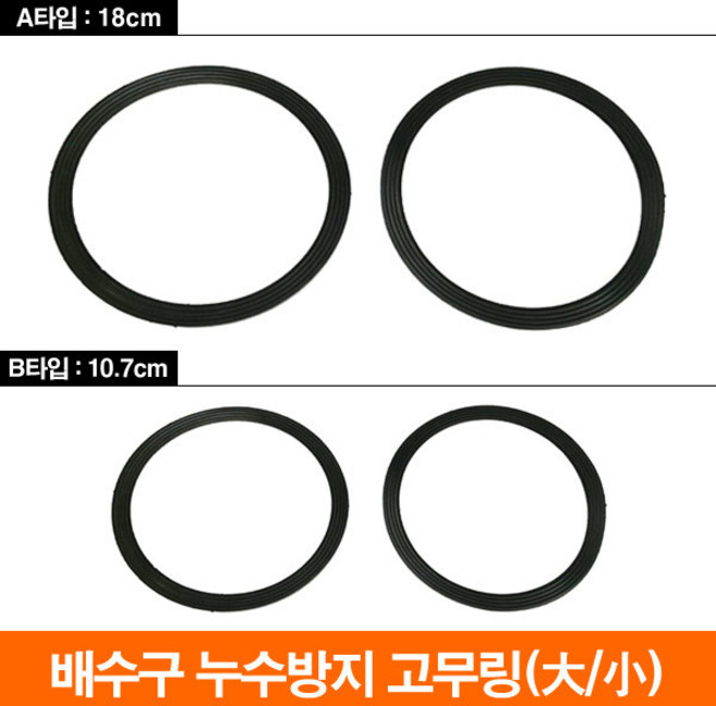 배수구 누수방지 고무링 / 배수구부속 / 배수구누수, B타입 소통 배수구용 고무링, 1개