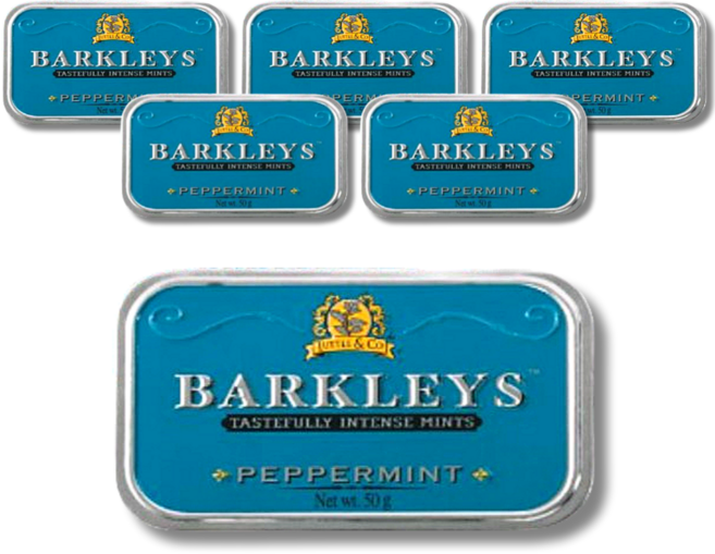 바클리즈 클래식 민트 틴 캔디 페퍼민트, 50g, 6개
