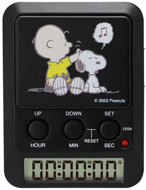 dretec 드레텍 공부 타이머 스터디타이머 수험생 스탑워치, 스누피블랙