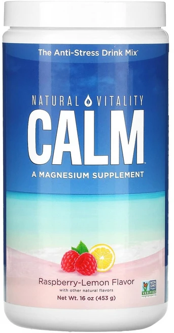 Natural Vitality 내추럴바이탈리티 캄 마그네슘 보조제 라즈베리 레몬맛 16 oz, 453g, 1개 - 쿠팡