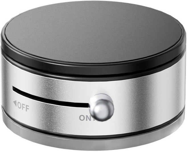 MH 금속 흡입판 이중 흡착 소재 초소형 진공 자석 핸드폰 거치, 1개, 실버