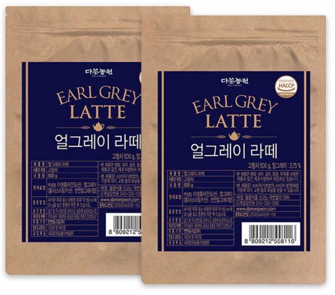다농원 얼그레이 밀크티 라떼 500g 2개세트, 2개, 1개입