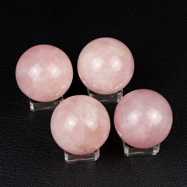 크리스탈블레싱 장미수정 구 천연원석 로즈쿼츠 사랑 마음 치유 명상 장식 CBT3184