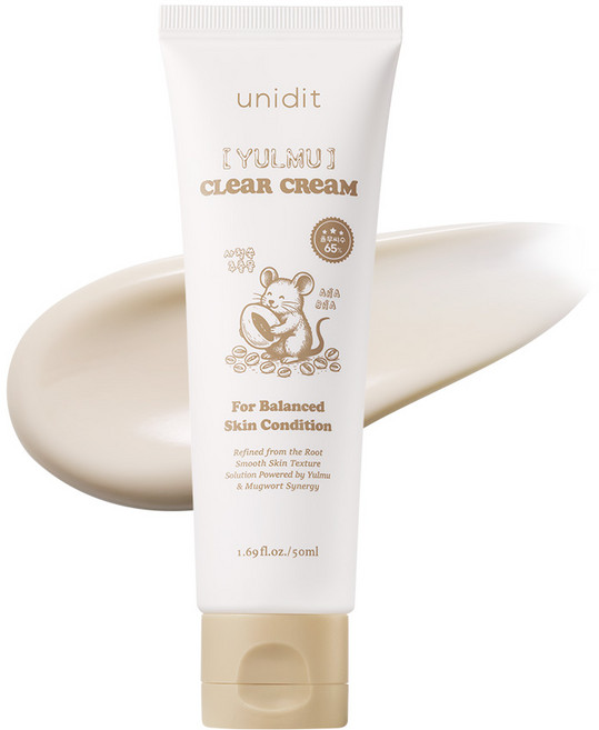 유니딧 율무 클리어 크림 요철 좁쌀 오돌토돌 발효율무 65만ppm, 1개, 50ml