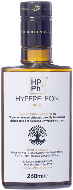[하이퍼렐리온 골드] 고함량 폴리페놀 2355mg 올레오칸탈 유기농 엑스트라버진 올리브오일, 1개, 260ml