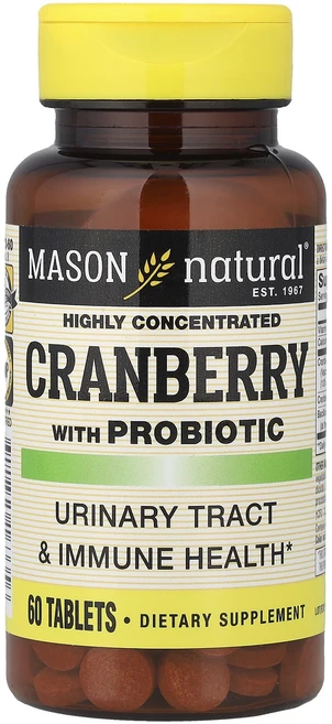 Mason Natural 크랜베리(프로바이오틱 함유) 고농축 60정, 6개 - 쿠팡