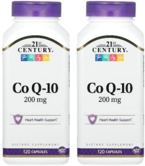 1+1 21세기센트리 CoQ10 200mg 120캡슐 코엔자임Q10 안티에이징 토코페롤, 120정, 2개 - 쿠팡