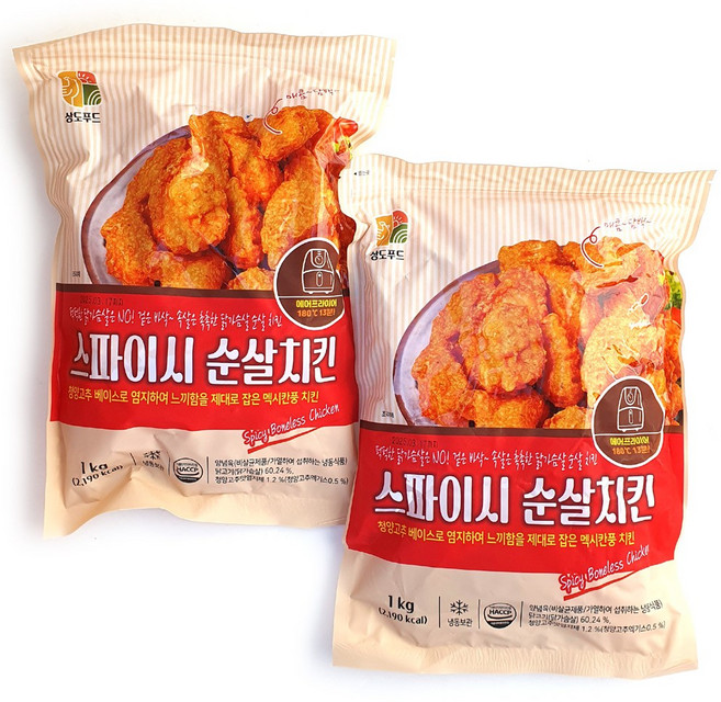 상도푸드 스파이시 순살치킨 가라아게, 2개, 1kg