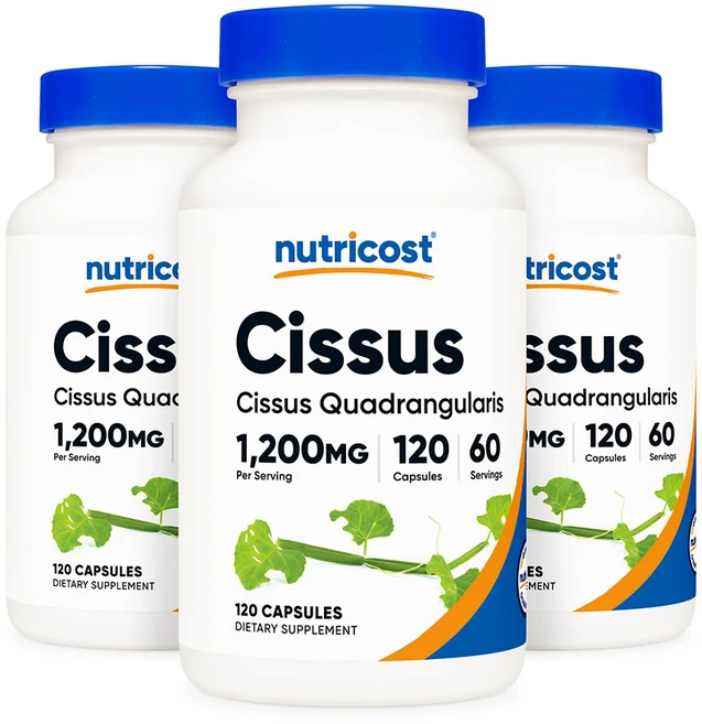 뉴트리코스트 시서스 쿼드랑굴라리스 1200mg 캡슐 120정 3병, 60회분, 3개 - 쿠팡