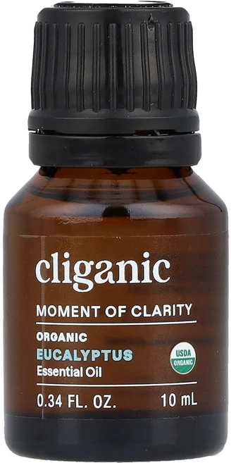 Cliganic Moment of Clarity™ 에센셜 오일 유기농 유칼립투스 10ml(0.34fl oz) Cliganic (클리가닉), 10.055 ml, 1개, 10ml - 쿠팡