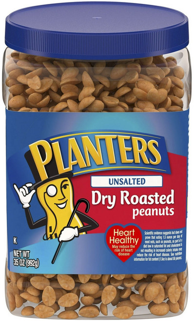 PLANTERS 無鹽乾烤花生, 992g, 1罐
