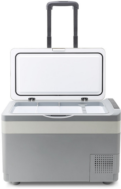 제크롤 캠핑용 차량겸용 냉동 냉온장고 캐리어형 30L, JK-2W3000A, 그레이