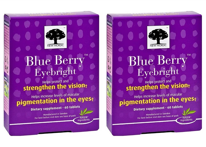 New Nordic 뉴노르딕 블루베리 아이브라이트 루테인 지아잔틴 60정 2개 - 쿠팡