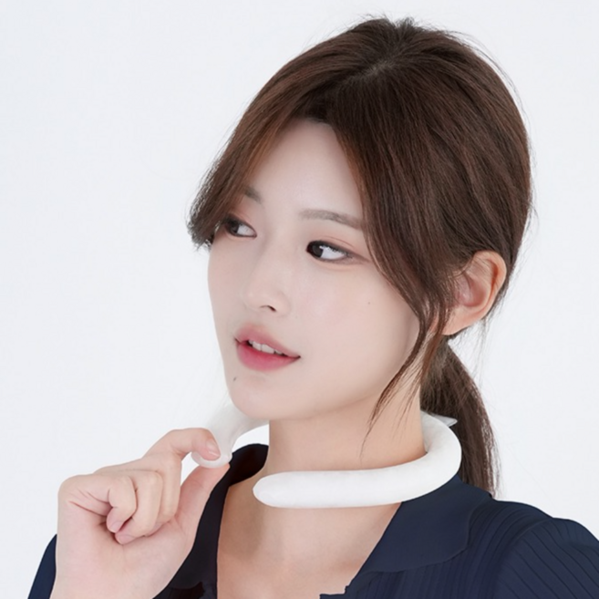 태르아 아이스 넥쿨러 1+1 여름 쿨 스카프, 화이트 + 화이트, 1세트