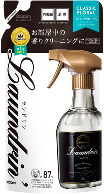 란도린 패브릭 미스트 섬유 탈취제 리필 클래식 플로랄 640ml 2팩, 1개, 320ml