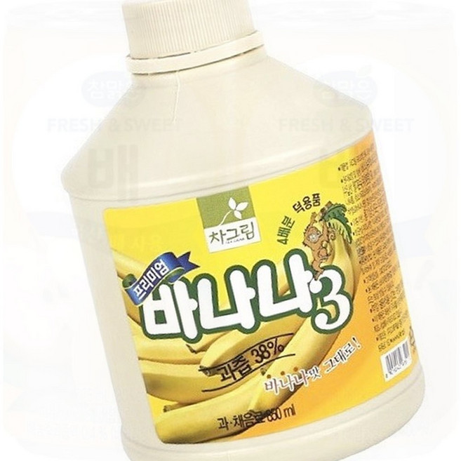 바나나원액 과일농축액 에이드 베이스 시럽 카페음료 재료 850ml, 1ml