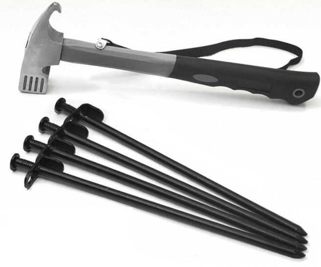 경량 캠핑 망치 단조팩 망치 백패킹 팩다운 해머, 1개