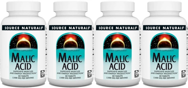 Source Naturals 소스내추럴스 말산 2500mg 테블릿, 4개, 60정 - 쿠팡