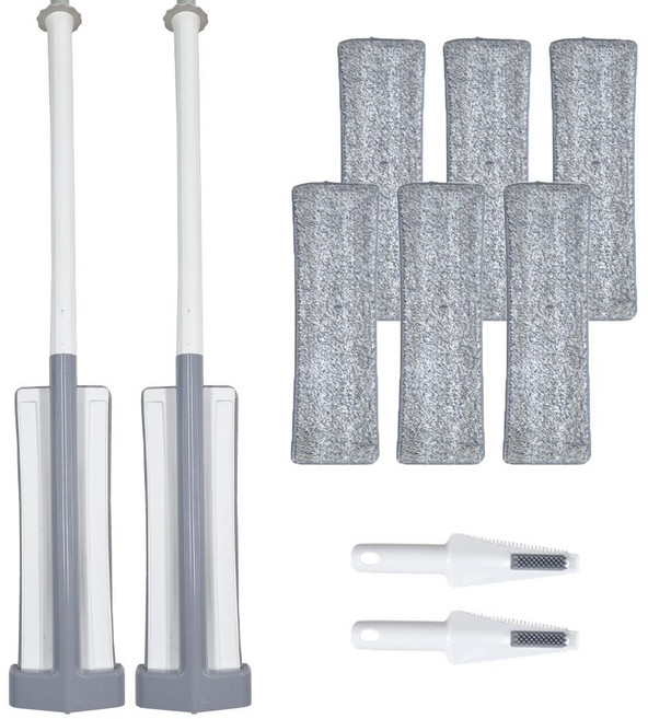 홈쇼핑방영 노터치 이지슬라이드 1+1 파워 물걸레 청소 밀대, 2개