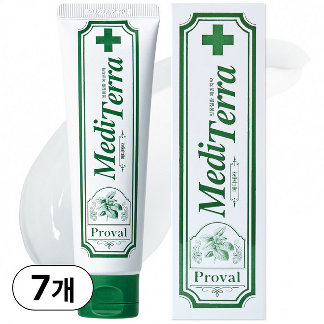 프로벨 메디테라 잇몸치약 특허성분함유 구취제거 불소 잇몸질환예방+제조사책임보험, 7개, 120g