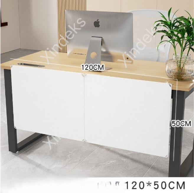 책상 하단 가림막 사무실 파티션 학교 가림판 사생활 가리개 하부, 유백색 120x50 (2개 합체)