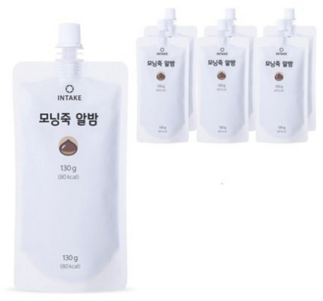 인테이크 모닝죽 알밤 즉석죽, 130g, 21개