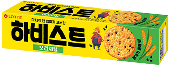롯데웰푸드 하비스트 오리지널 과자, 100g, 4개