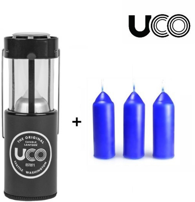 UCO 오리지널 캔들 랜턴 클래식 + 전용 캔들 3set, UCO 시트로넬라 캔들 3set, 블랙 다크그레이