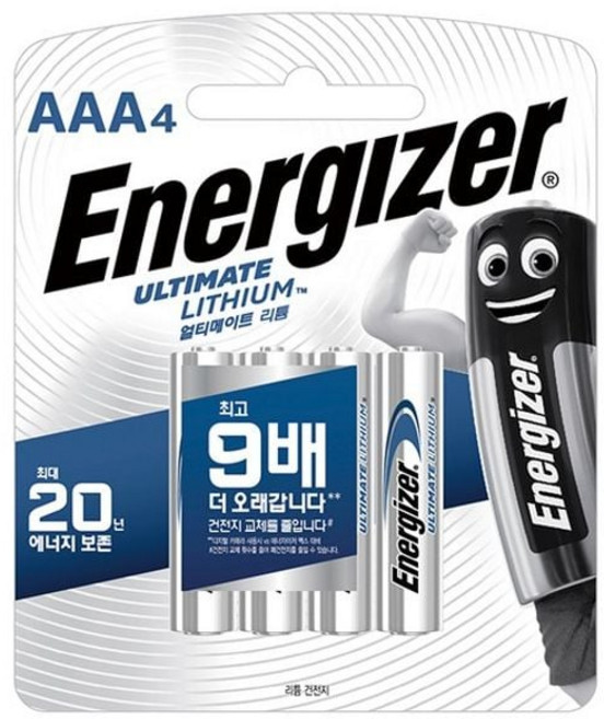 에너자이저 얼티메이트 리튬 건전지 AAA4CZX, 1개, 1개입