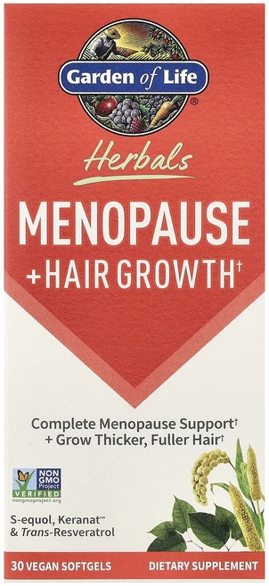 Garden of Life 허브 폐경기 + 모발 성장 베리 비건 소프트젤 30정, GardenofLife허브폐경기모발성장베리비건소프트젤3, 1개 - 쿠팡