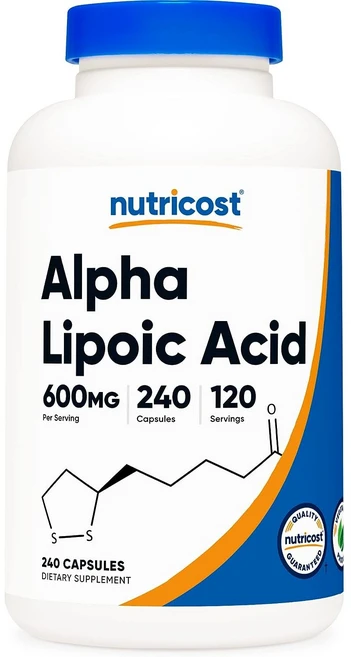 뉴트리코스트 알파 리포 산 600mg 캡슐 글루텐 프리, 240정, 1개 - 쿠팡