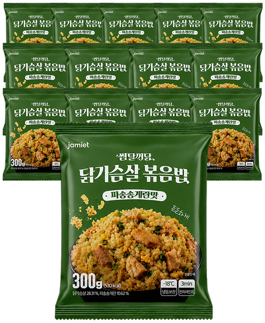 재미어트 썸탈꺼닭 닭가슴살 볶음밥 파송송계란맛 (냉동), 14개, 300g