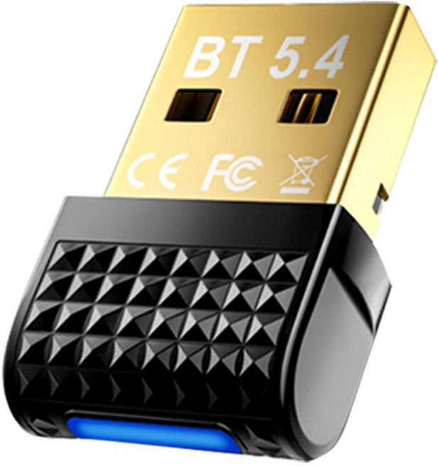 免驅動BT5.4電腦藍芽接收器，隨插即用，藍牙5.4穩定連接，輕巧便攜，無線音訊, 黑色, 1個, 免驅動BT5.4