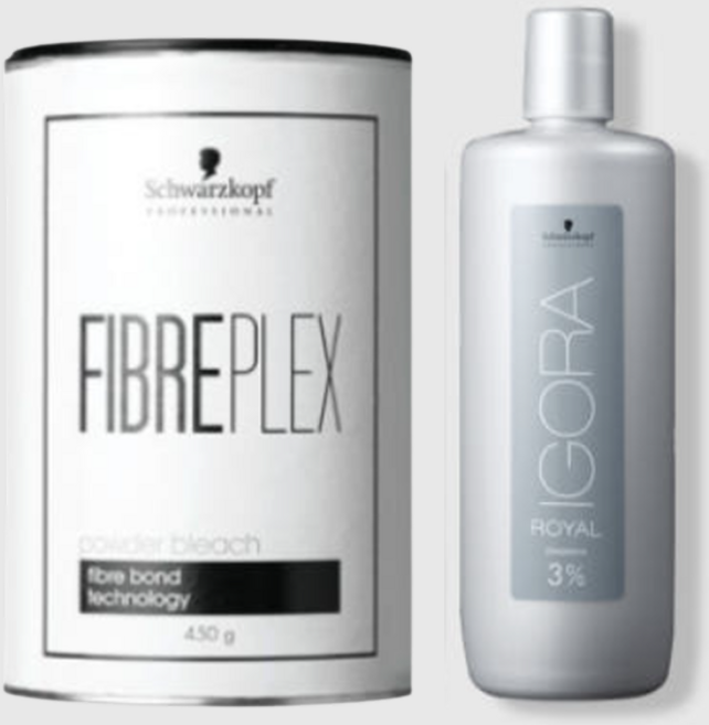 슈바츠코프 파이버플렉스 파우더 블리치 450g + 슈바츠코프 산화제 1000ml, 슈바츠코프 파이버플렉스 파우더 블리치 450g 1개, 산화제 3%, 1L, 1개