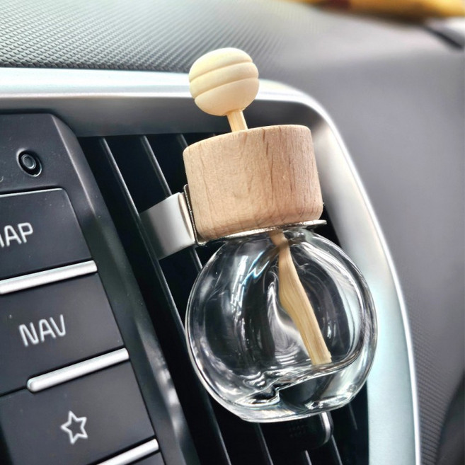 차량 송풍구 디퓨저 방향제 유리 공병 클립 포함, 1개