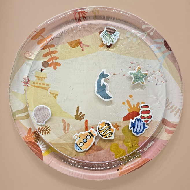 엔밀리밀리 감각발달 워터매트 터미타임 촉감놀이 장난감, 샌디 오션, 1개