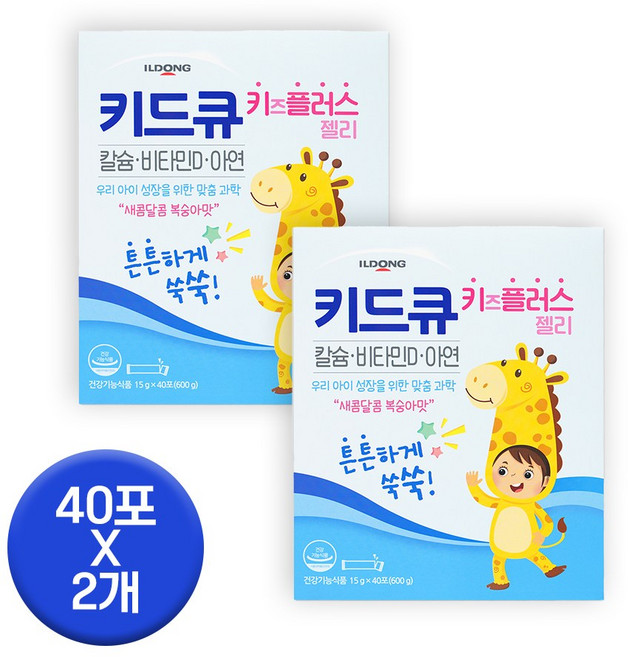일동제약 키드큐 키즈플러스 젤리, 600g, 2개