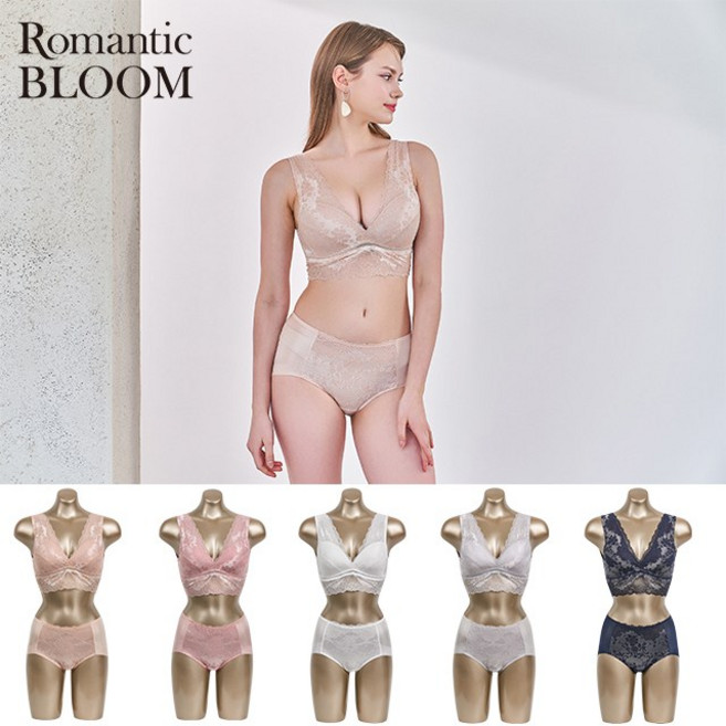 신영와코루 로맨틱블룸 풀커버 레이스 브라 팬티 10종 R42
