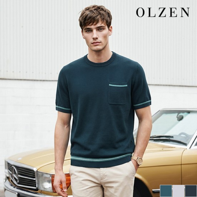 솔리드 라운드 반팔 니트 (ZAD2ER1903)