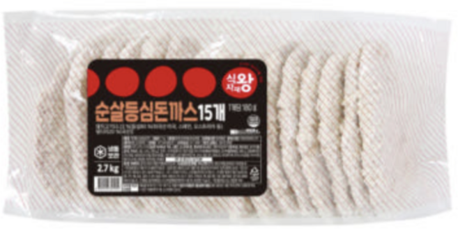 식자재왕 순살등심돈까스 2.7kg 수입, 3개