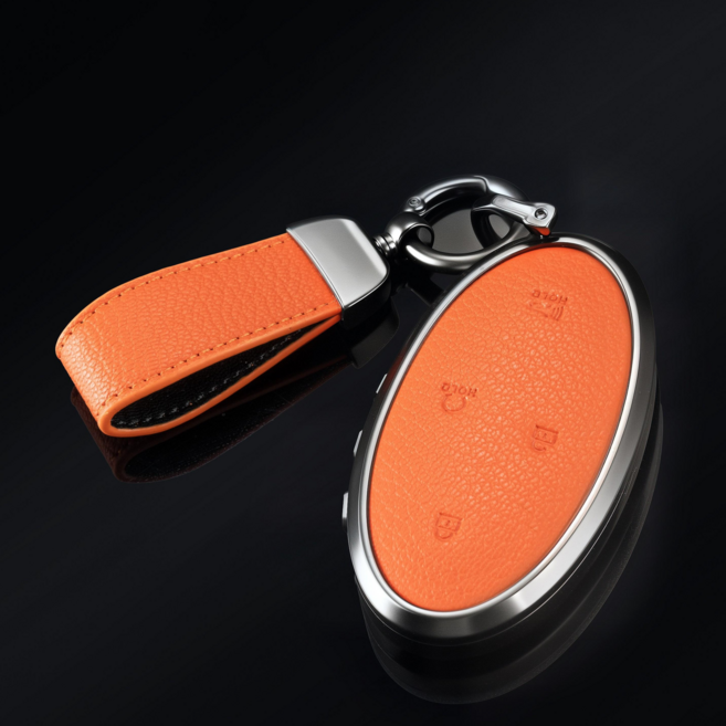 로엔스 현대 차키케이스 키홀더, HD-7버튼, Orange